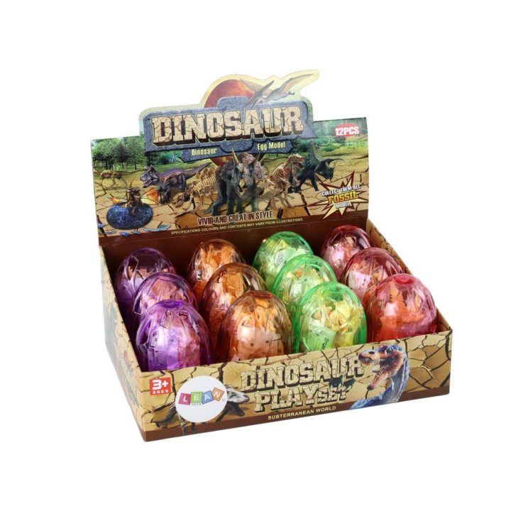 Dinozauro kiaušinių rinkinys vaikams, 16 cm, 4 spalvos