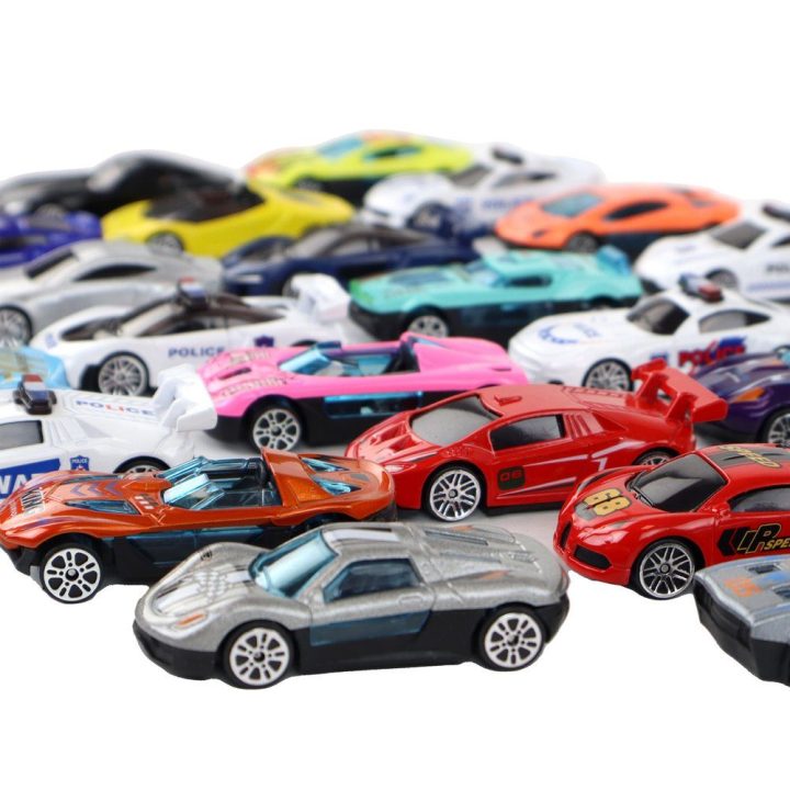 Žaislinių policijos sportinių automobilių rinkinys, 30 vnt. dėžutėje