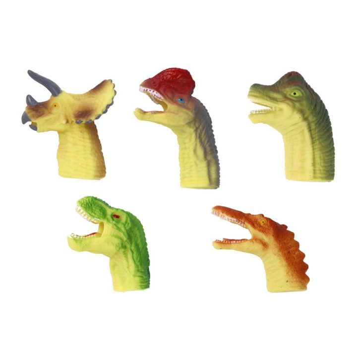 Guminiai dinozaurų pirštų lėlių žaislai vaikams