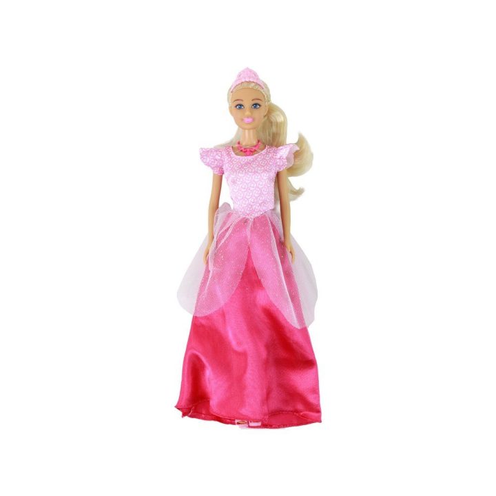 Lėlė Anlily princesė su rožine suknele ir tiara