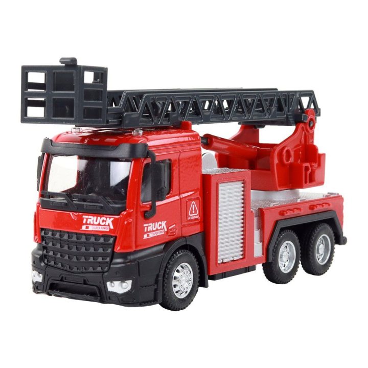 Žaislinė gaisrinė mašina su ištraukiamomis kopėčiomis