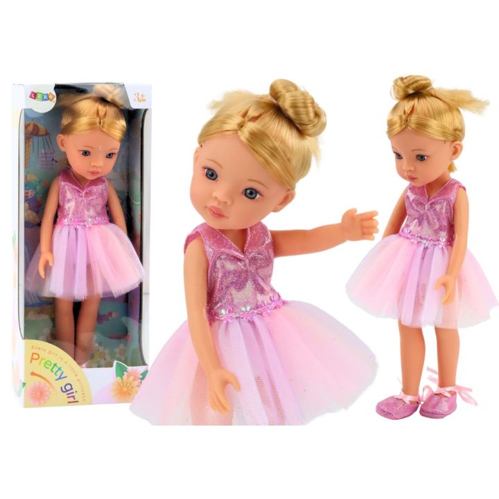 Lėlytė balerina su rožine suknele 33 cm Pretty Girl