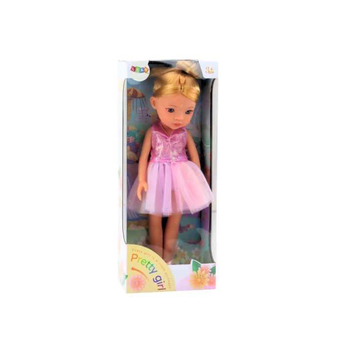 Lėlytė balerina su rožine suknele 33 cm Pretty Girl
