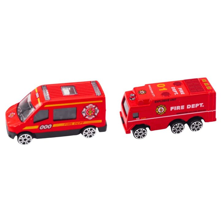 Lora Tow Truck Race Track 2in1 Lights Sounds Signs Cars Red