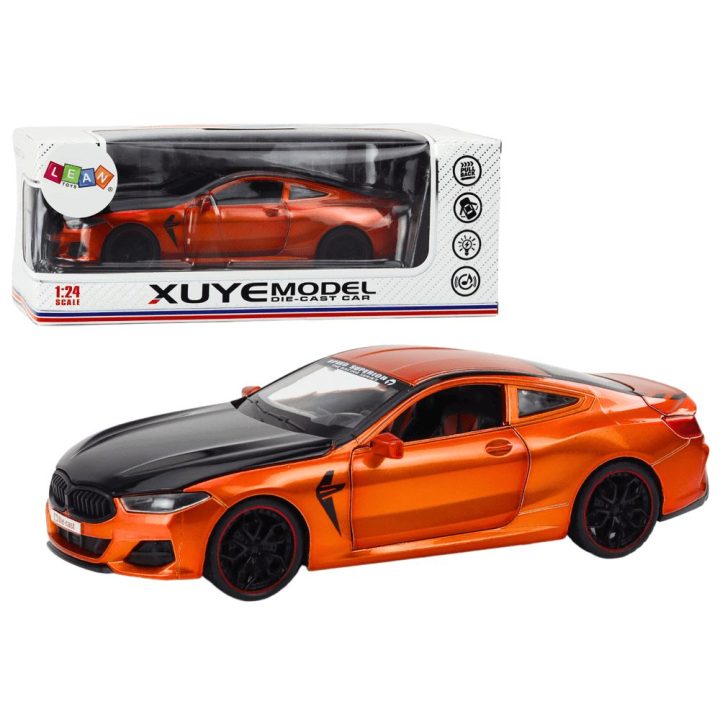 Metalinis sportinis automobilis vaikams 1:24 oranžinis
