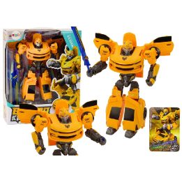 Geltonas transformuojamas robotas–automobilis vaikams 2in1