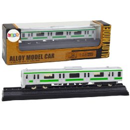 Kolekcinis metalinis traukinio vagonas 1:48 masteliu, sidabrinis