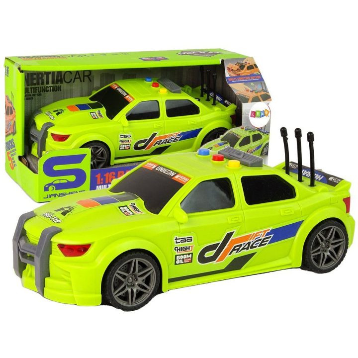 Žaislinis sportinis automobilis 1:16 su garsu, žalias