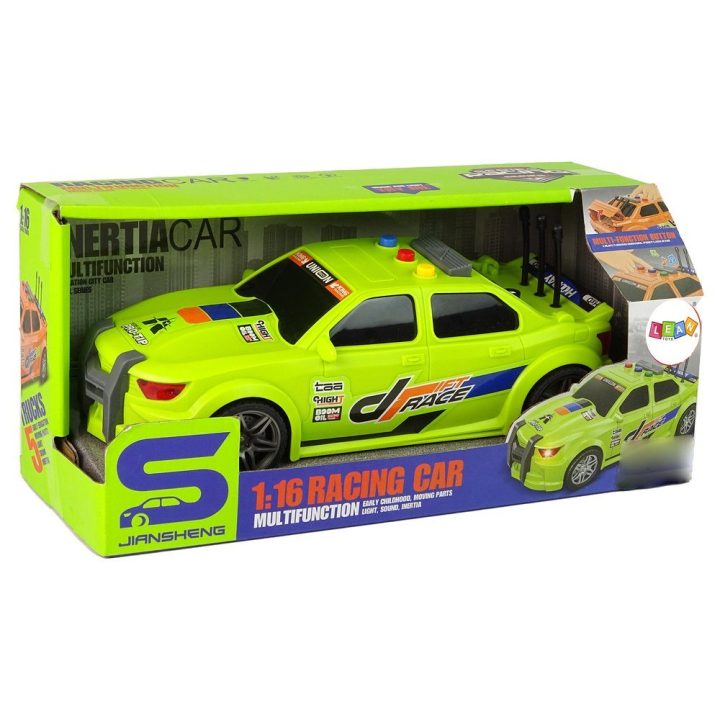 Žaislinis sportinis automobilis 1:16 su garsu, žalias