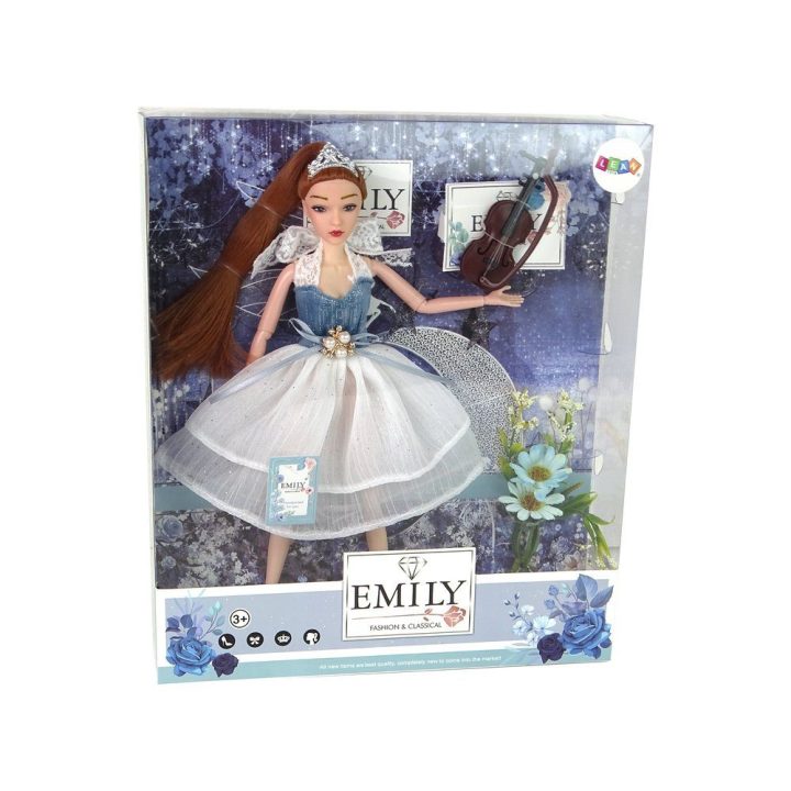 Lėlė su smuiku ir gėlėmis Emily vaikams
