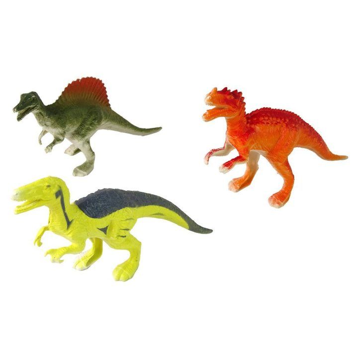 Spalvingų dinozaurų figūrėlių rinkinys vaikams, 9 vnt.