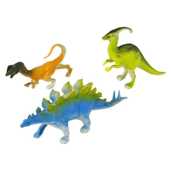 Spalvingų dinozaurų figūrėlių rinkinys vaikams, 9 vnt.