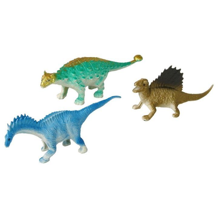 Spalvingų dinozaurų figūrėlių rinkinys vaikams, 9 vnt.
