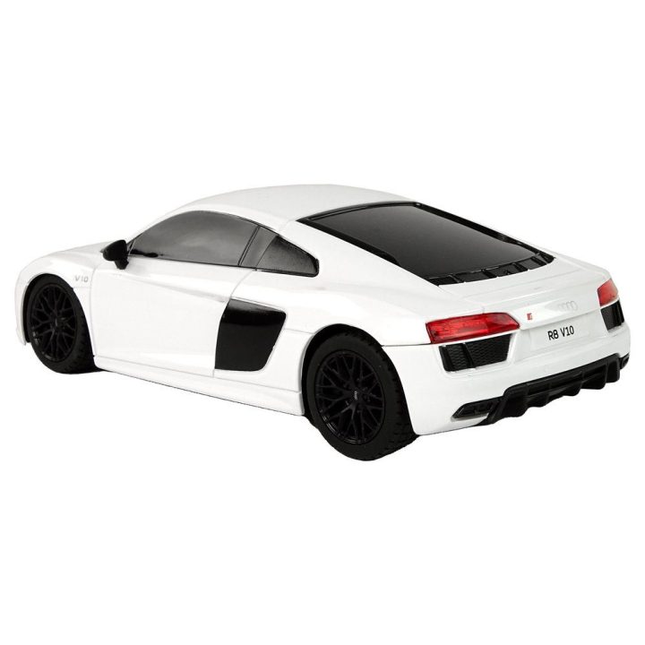 Radijo bangomis valdoma balta Audi R8 mašinėlė 1:24 Rastar