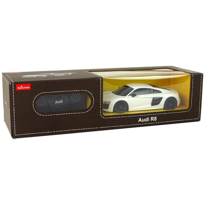 Radijo bangomis valdoma balta Audi R8 mašinėlė 1:24 Rastar