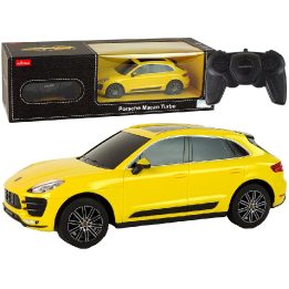 Radijo bangomis valdoma geltona Porsche Macan Turbo 1:24 Rastar