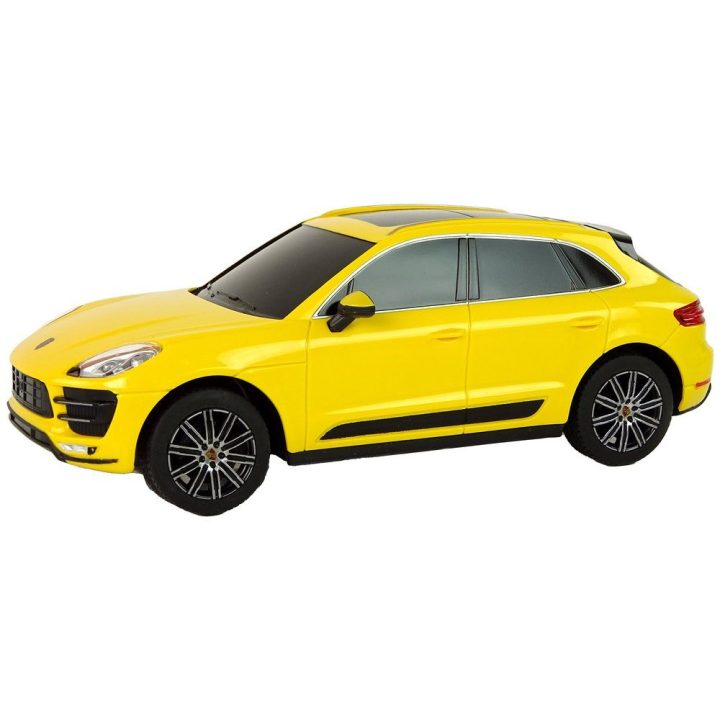 Radijo bangomis valdoma geltona Porsche Macan Turbo 1:24 Rastar