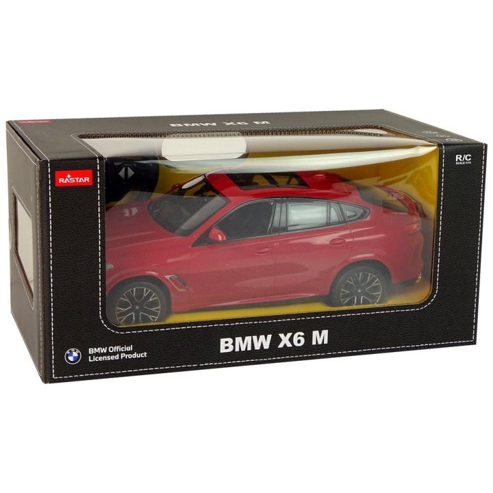 Radijo bangomis valdomas automobilis BMW X6 M 1:14 raudonas Rastar