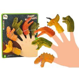 Pirštinės lėlytės vaikams dinozaurai, 5 vnt.