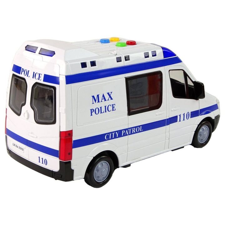 Policijos žaislinis automobilis su garsais ir šviesomis