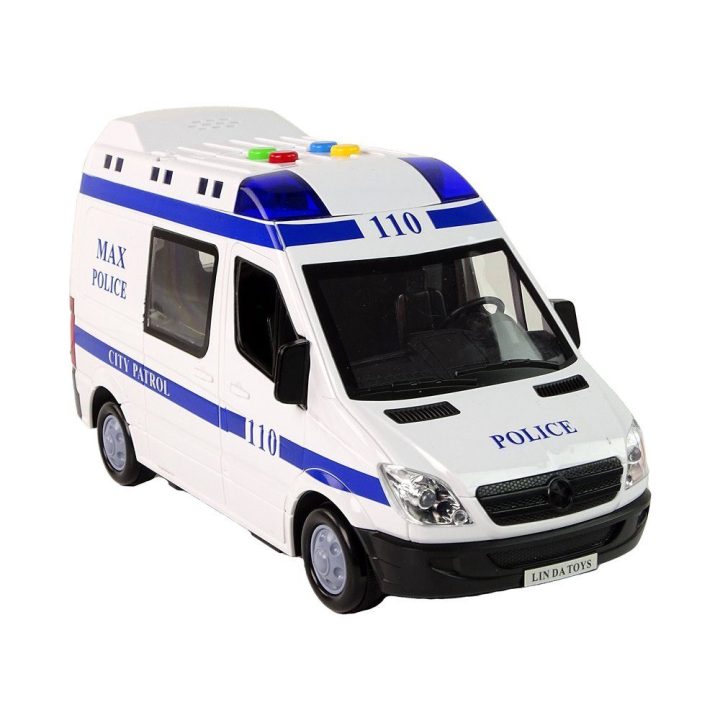 Policijos žaislinis automobilis su garsais ir šviesomis