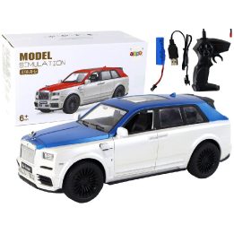 RC automobilis vaikams 1:20 baltas ir mėlynas