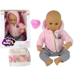 Lėlė kūdikiui su čiulptuku ir sauskelne Kiki Baby