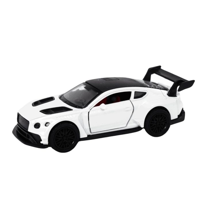 Metalinis sportinis automobilis 1:32, perlų baltumo, frikcinis