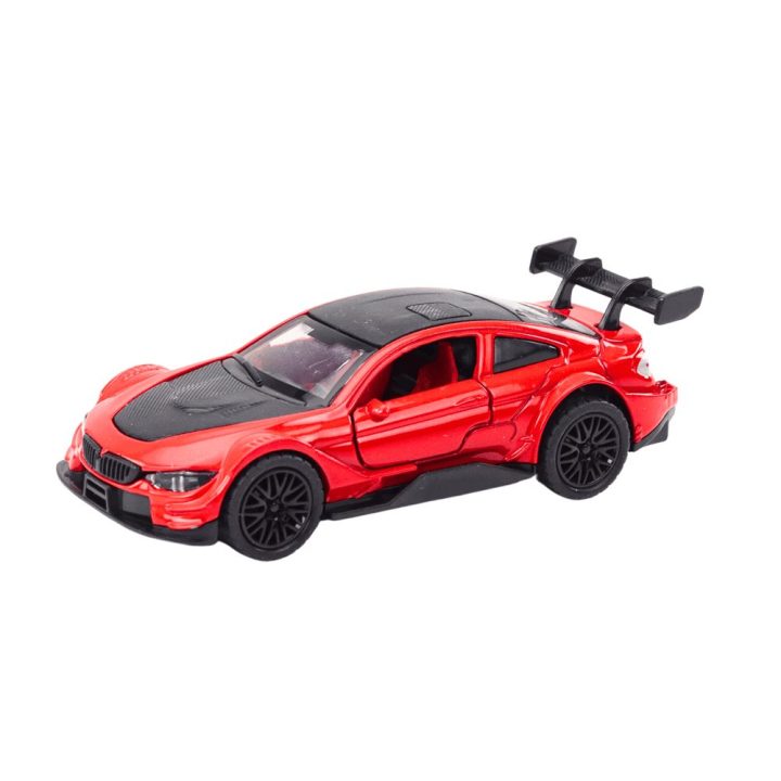 Žaislinis sportinis automobilis 1:32 raudonas su inercine pavara