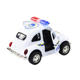 Žaislinis policijos automobilis su šviesomis ir garsu, baltas