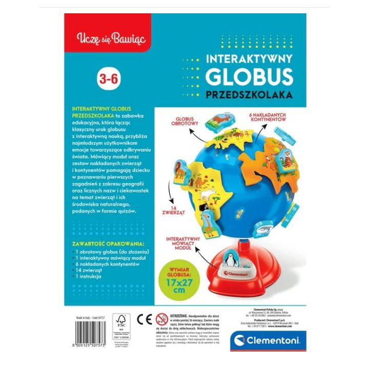 Interaktyvus gaublys vaikams lenkų kalba Clementoni
