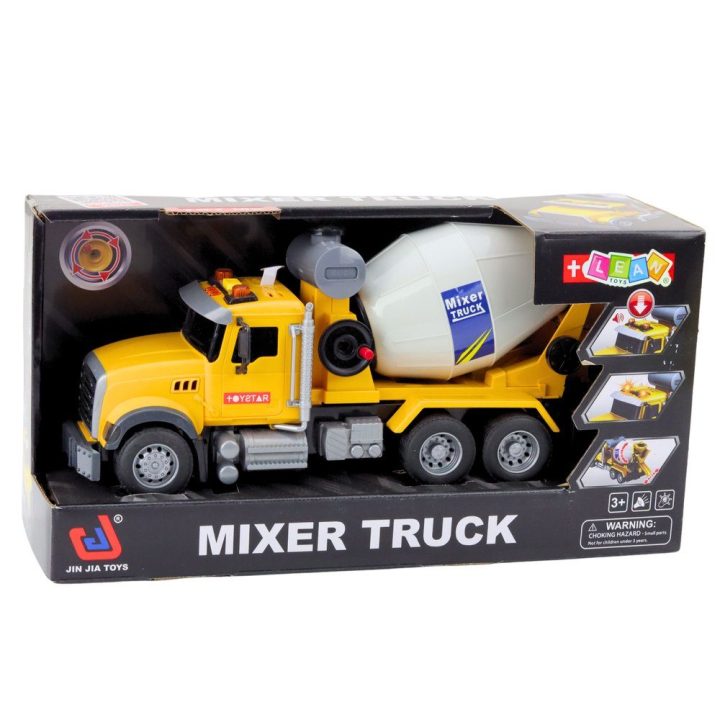 Betonvežis vaikams su šviesomis ir garsais, geltonas