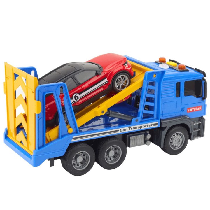 Žaislinis tralas su automobiliu ir garsais ToyStar