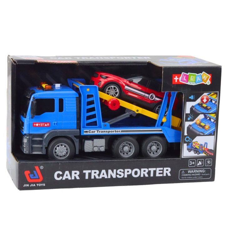 Žaislinis tralas su automobiliu ir garsais ToyStar