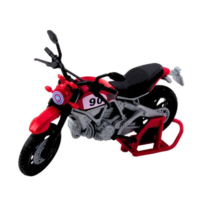 Pilkas pikapas su motociklu ir garsais 1:12 ToyStar