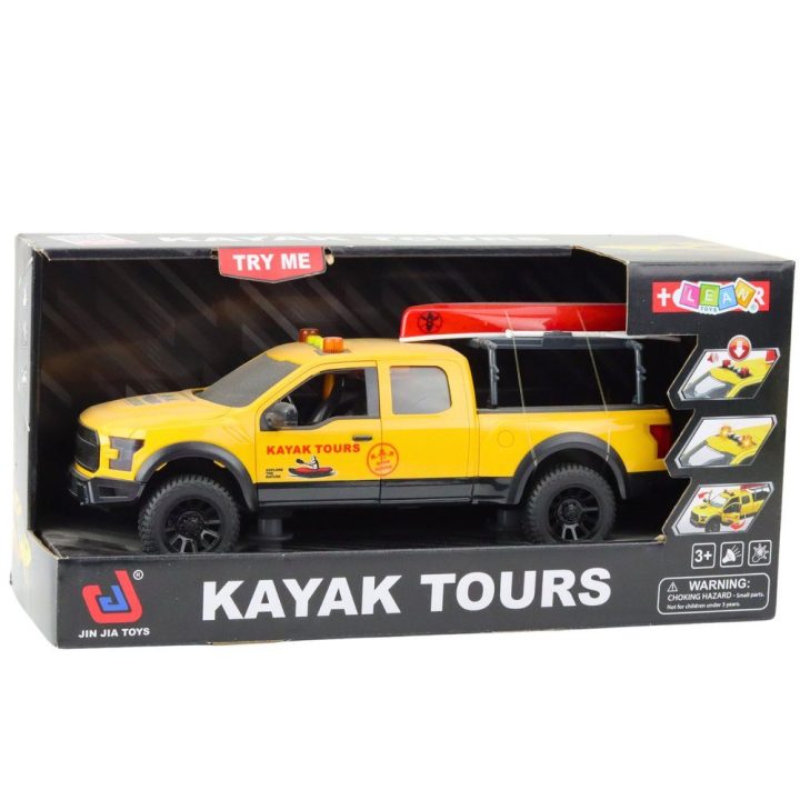 Geltonas visureigis su baidare ir garsais vaikams Jin Jia Toys