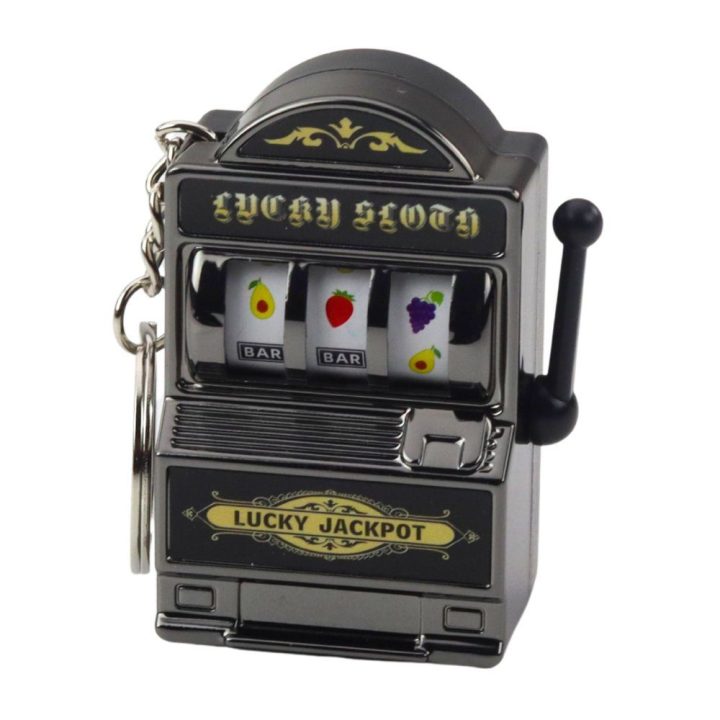 Raktų pakabukas mini lošimo automatas su judančia svirtimi