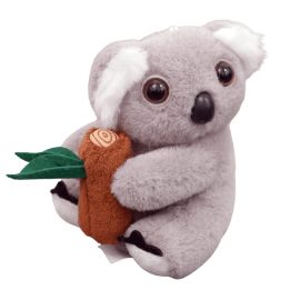 Pliušinis koalos raktų pakabukas su šakele, 12 cm