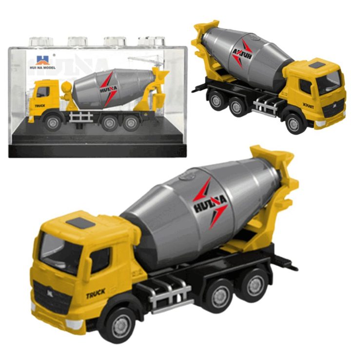 Betonvežis metalinis Huina geltonas 1:80 mastelio