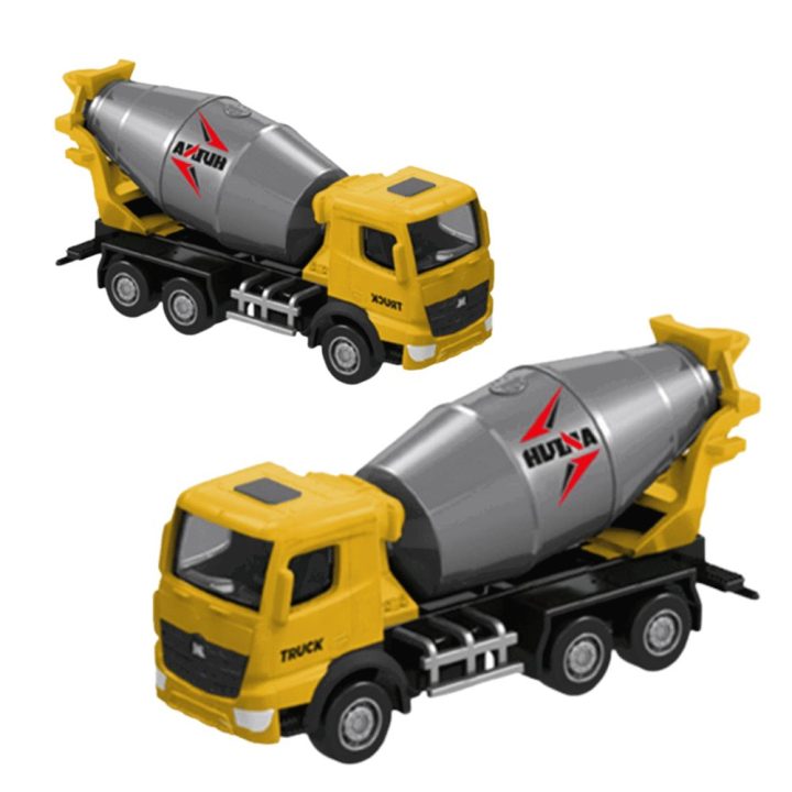 Betonvežis metalinis Huina geltonas 1:80 mastelio