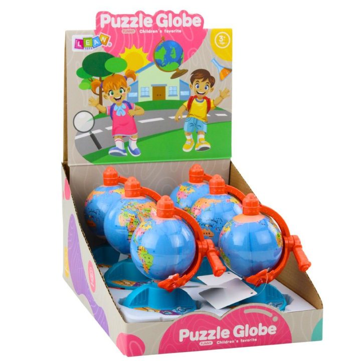 Vaikiškas besisukantis gaublys su pavaromis ir lėktuvu LEAN Toys