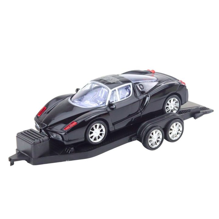 Žaislinis vilkiko ir sportinio automobilio rinkinys, 59 cm