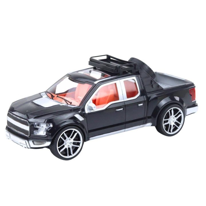 Žaislinis vilkiko ir sportinio automobilio rinkinys 59 cm