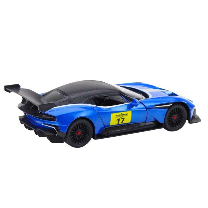 Metalinis mėlynas sportinis automobilis su garsais ir šviesomis 1:22