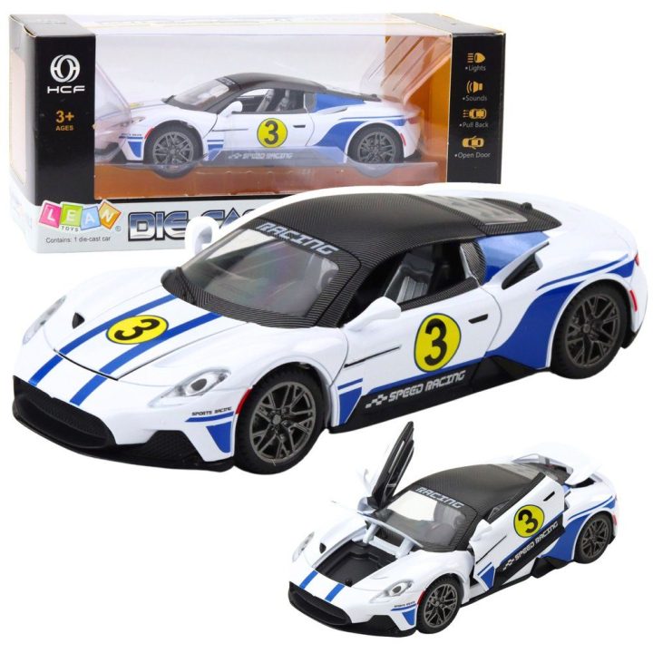 Metalinis lenktyninis automobilis su garsais ir šviesomis 1:22