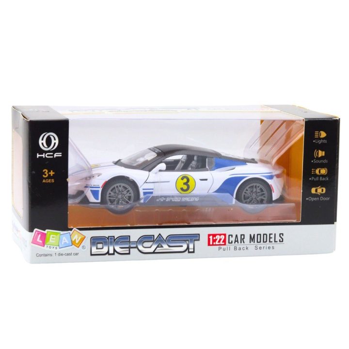 Metalinis lenktyninis automobilis su garsais ir šviesomis 1:22