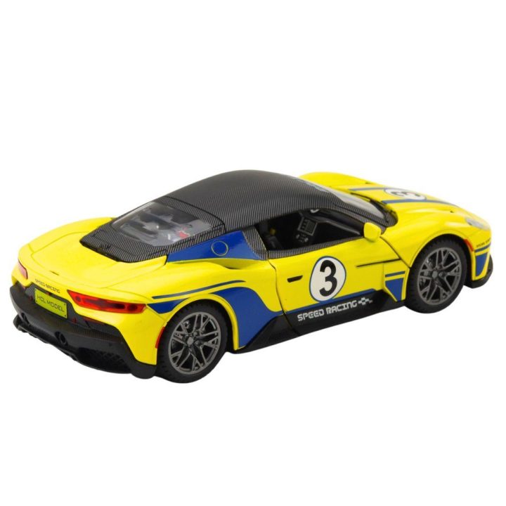Metalinis sportinis automobilis vaikams su garsais ir šviesomis 1:22