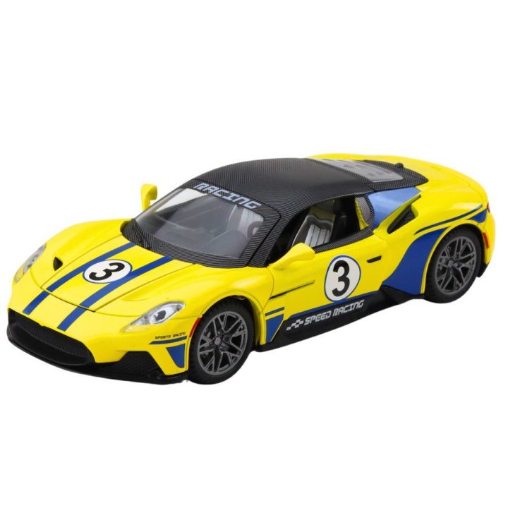 Metalinis sportinis automobilis vaikams su garsais ir šviesomis 1:22