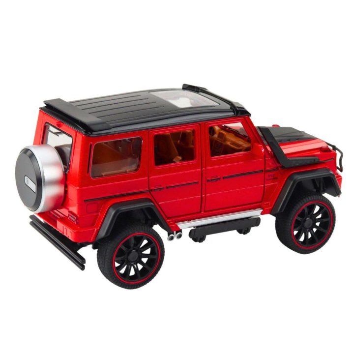 Metalinis visureigis žaislinis automobilis 1:22, raudonas
