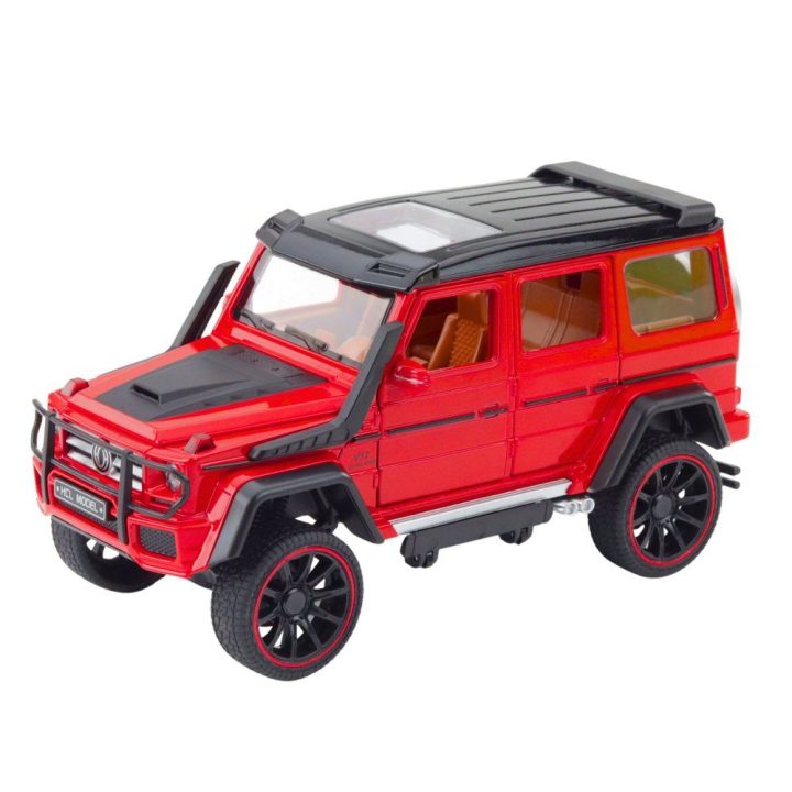 Metalinis visureigis žaislinis automobilis 1:22, raudonas